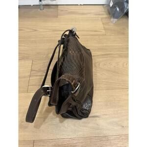 Desmo Made in Italy All-Leather Shoulder Purse – Alligator Pattern